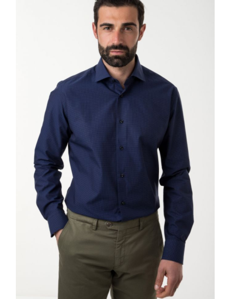 Camisa Xacus Regular Diseño 100% algodón cuello Francés