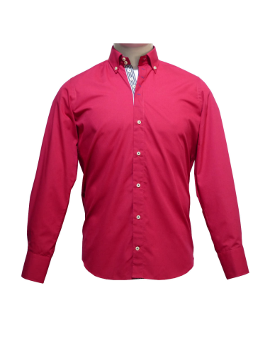 Camisa casual roja con detalles