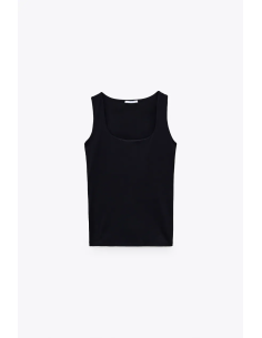 CAMISETA ELÁSTICA TIRANTE ANCHO NEGRO