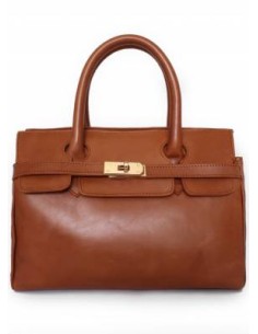 Bolsito de piel envejecida en marrón